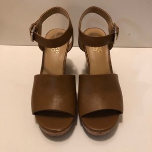 Franco Sarto | Cognac Wedge Sandals